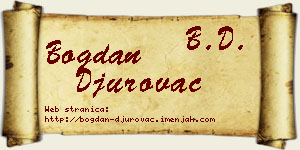 Bogdan Đurovac vizit kartica
